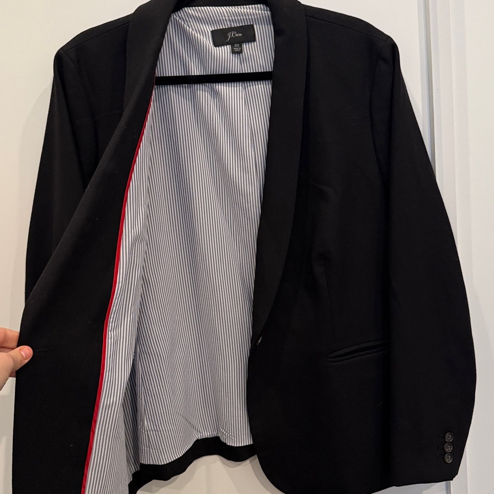 J. Crew Women's Black 98% Wool Blazer - Picture 4 of 8